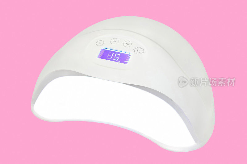 UV LED指甲烘干机灯固化过程中采用凝胶法隔离粉红色。